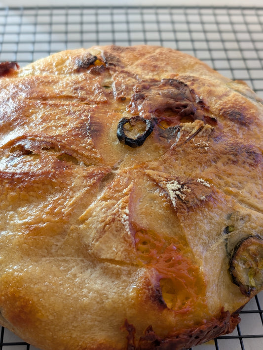 The Scorching Sigil Jalapeno Cheddar Sourdough Loaf